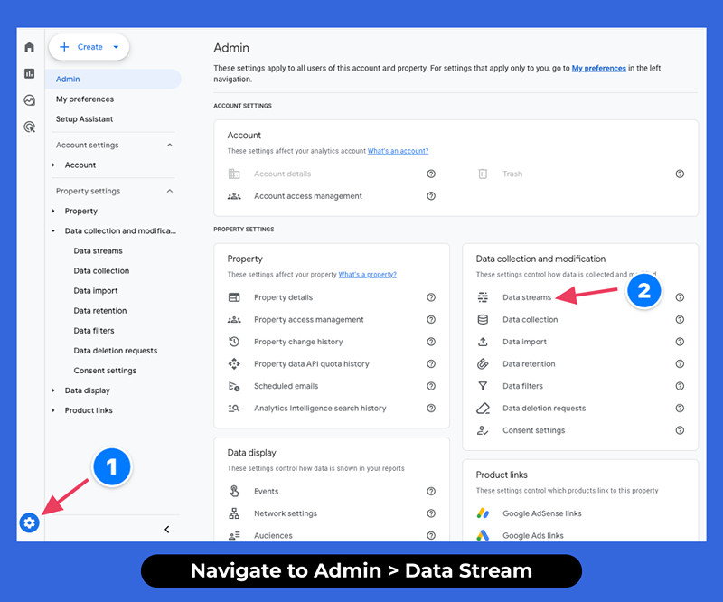 How Find Data Stream GA4